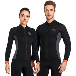 Wetsuits Drysuits 3mm Neoprene DIVE SAIL Men Women Wetsuit Jacket Top Scuba Diving Wet Suit Swimwear Sunscreen for Adults Surf Diving Suit 230412