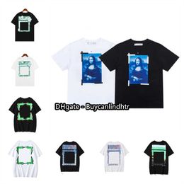 Fashion Tshirts Summer Mens Womens Designer t Shirts Loose Offs Tees Luxury Brands Tops Man Casual Shirt Quality Clothing Street 09LU