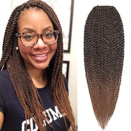 Senegalese Twist Crochet Hair Ombre Crochet Hair For Black Women 18 Inch Pre Looped Crochet Braid Hot Water Setting
