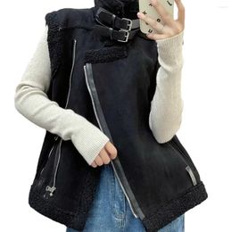 Women's Vests Winter Loose Sleeveless Warm Outwear Women 2023 Korean Style Faux Lamb Wool Thicken Vest Autumn Waistcoat