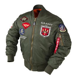 Mens Jackets winter bomber flight jacket varsity tactical MA1 air force army vintage pilot motorcycle us navy for men coat 231110