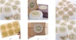 Wholesale- 900 natural 100% organic gift seal stickers, wedding bakery packaging label stickers / wholesale GS-141