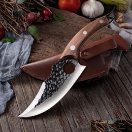 Party Decoration 6 Meat Cleaver Butcher Knife Stainless Steel Hand Forged Boning Chop Slicing Kitchen Knives Cookware Cam Kinv313E D Dhjkt