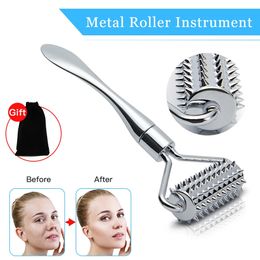 Face Care Devices Stainless Steel Pointed Roller Spatula Massage Ball Stone Massager face lifting Neck Beauty Skin Tool 231113