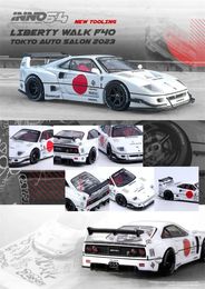 Diecast Model car INNO 1 64 LBWK F40 Tokyo Auto Salon White Diecast Model Car 231110