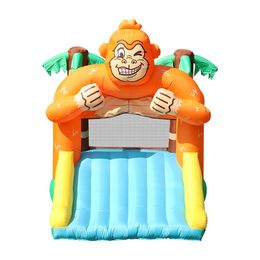 Castle Kid Jumping Kalesi Satılık Şişme Slide Slayt Bouncer Çocuk Dış Mekan Oyun Ekipmanı Bouncy Jumper Bounce House Kapalı Playhouse Oyuncakları Hediyeler Maymun Tasarım