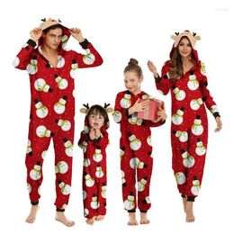 Women's Sleepwear 2023 Year Xmas Father Mother Kids Baby Clothes Set Christmas Dad Mom And Daughter Son Pyjamas Outfit Family Matching