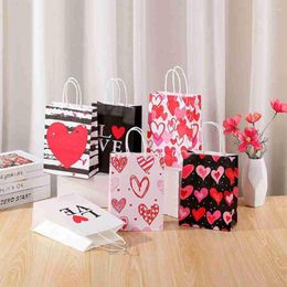 Gift Wrap 12pcs Home Accessories Valentines Day Acking Bag DIY Food Packaging Boxes DayPaper Candy Box