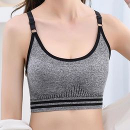 Yoga Outfit Tank Top Hollow Back Soft Comfortable Chest Binder Elastic Breast Binders Fitness Exercise Dancing Travel Pink