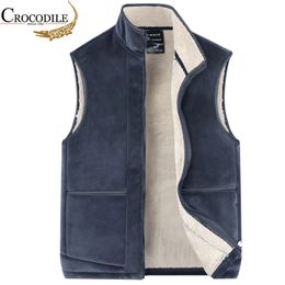 Mens Vests brand Cashmere Vest Autumn Winter Casual Sleeveless Jacket Men Warm Fleece Thick 231110