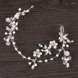 Hair Clips Hairstyle Braider Pearls Wedding Hairwear Rhinestone Hairpin Tiara Crystal Accessories Bride Head Jewellery