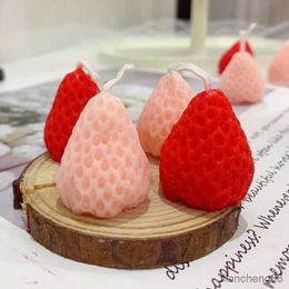 Candles Artificial Fruit Strawberry Scented Candle Home Style Ornaments Wedding Gifts Strawberry Candles R231113