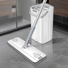 Mops 360 ° rotating adjustable cleaning mop with bucket floor microfiber stainless steel house accessories cleaning tool 230412