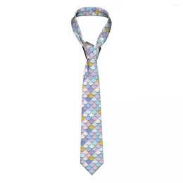 Bow Ties Mens Tie Classic Skinny Pastel Fish Scale Neckties Narrow Collar Slim Casual Accessories Gift