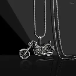 Pendant Necklaces Vintage Gothic Men Hip Hop Jewellery Punk Titanium Steel Motorcycle Necklace Male Brave Forward Rider
