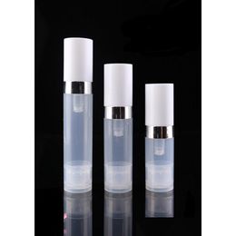 Packing Bottles Wholesale Empty 5Ml 10Ml Airless Clear Vacuum Pump Lotion Bottle With Sier Ring Er Cosmetic Packaging Dh87761896163 Dhly1