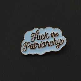 Brooches Pin for Women Men Letter Patriarchy Badge and Pins for Dress Cloths Bags Decor Cute Enamel Metal Jewelry Gift for Friends Wholesale