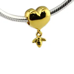 Loose Gemstones Fashion Jewellery Making Heart & Bee Charm Sterling Silver Beads For Woman Fits Original 925 Bracelets