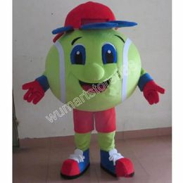 Simulation Tennis Ball Mascot Costume Carnival Unisex Outfit Adults Size Christmas Birthday Party Outdoor Festival Dress Up Promotional Props