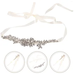 Belts Flower Sash Belt Rhinestone Ribbon Strap Supply For Wedding Gown Formal Dress