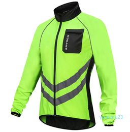 Radsportwindebrecher High Sichtbarkeit Fahrrad Jersey Road MTB Regenmantel Reflexionskleidungskleidung Windfest wasserdichte Fahrradmantel 22