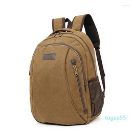 Backpack Canvas Men's Teenage Boys School Bags 14 Inches Laptop Backpacks Fashion Travel Bagpack