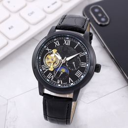 Omeg WristWatches for men 2023 New mens Watches 40mm tourbillon Automatic mechanical Watch Top Luxury Brand leather Strap moon Phase men Fashion Montre de luxe Type