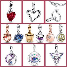925 Sterling Silver Charm fit Pandora Me series Bracelet ME Wire Heart Medallion Silver Charm Beautiful Girl Gift