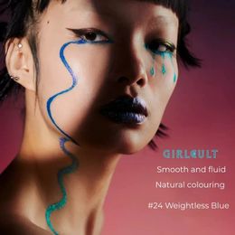 Eye Shadow/Liner Combination Girlcult Cyber Chat Chameleon Eyeliner Pencil Brightening Blue Polarised Pearlised Fine Smooth Special personalities 231113