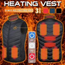 Carpets 9 Zones Electric Heating Vest Men Women USB Heated Sleeveless Jacket Winter Warmer Clothes For Outdoor Camping Hiking Hunting