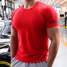 Men's T-Shirts Men's Casual Sportswear Youth Fitness Sports Clothes Gym Running T-Shirt Outdoor Jogging Tops Thin Breathable Elasticity Dry Fit 230413