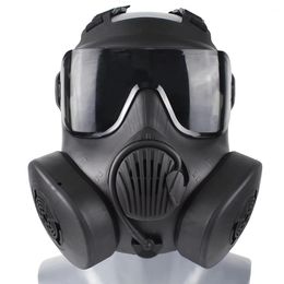 Cycling Caps Masks Protective Tactical Respirator Mask Full Face Gas Mask for Airsoft Shooting Hunting Riding Outdoor CS Game Cosplay Protection 231108