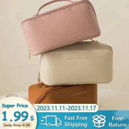 Cosmetic Bags 2023 Bag For Women Large Makeup Pouch Portable Travel Toiletry Pu Bathroom Washbag Multifunctional Kit 231113