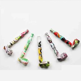 Latest Colourful Metal Smoking Pipe Detachable Tobacco Cigarette Herbal Hand Pipes Accessories Tools Holder Tube Philtres