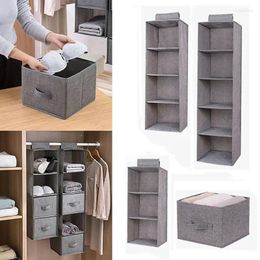 Storage Boxes Wardrobe Hanging Organiser Closet Rack Drawer Box Clothes Holder Collapsible Shelves