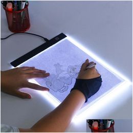Stylus Pens Wholesale Painting Graphics Tablet Led Tracing Light Box Board Art Tattoo Ding Pad Table Threelevel Stencil Display 2414 Dhdci