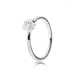 Cluster Rings Authentic 925 Sterling Silver Star Shine Fashion Ring For Women Gift DIY Jewellery