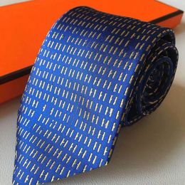 Ties Men's Letter Silk Tie Red White Dark Blue Yellow Jacquard Classic Printing Simplicity handmade Woven Wedding Fashion Design Casual