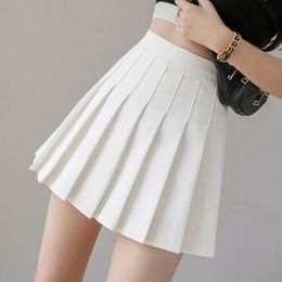 Skirts Pleated High Waist Mini Skirt Women Sexy White Micro Skirt Ladies Korean Style Summer Miniskirt Y2k Egirl Skirt 230413