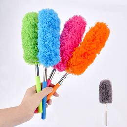 Wholesale Electrostatic Duster Retractable Bendable Stainless Steel Duster Household Chicken Feather Duster Dusting Brush