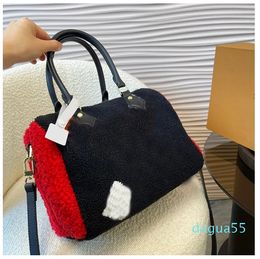 Tote Women Handbag Designer Teddy Handbags Pillow Women Lamb Wool Cross Body Shoulder Sofr Leather Top Handle Gold Hardware