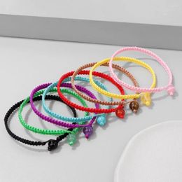 Charm Bracelets Boho Woven Colourful Ropes Handmade Natural Stone Agates Turquoises Quartz Beads For Women Men Jewellery Gift