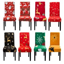 Chair Covers Christmas Cover 33 Colours for Choice Seat Protector Dining Room Kitchen el Living Wedding Banquet 231113