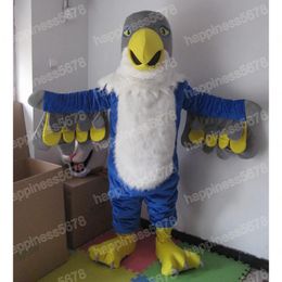 Performance Blue eagle Mascot Costumes high quality Cartoon Character Outfit Suit Carnival Adults Size Halloween Christmas Party Carnival Dress suits