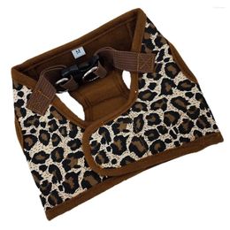 Dog Collars Pet Canvas Harness Vest - Size M (Leopard Print)