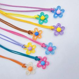Pendant Necklaces Sweet Irregular Flower Necklace Fashion Statement Choker Simple Cord Collar Party Jewellery