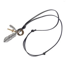 Pendant Necklaces Simple Necklace Adjustable Feather For Men Women Party Daily Work