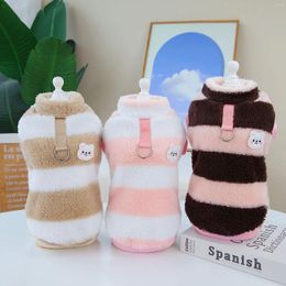 Dog Apparel Pet Clothing Autumn And Winter Teddy Cat Small White Bear Sweater With Pull Loop