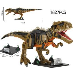 Diecast Model IDEAS Giganotosaurus Park Dinosaur Bricks MOC Animal Series Deformed Building Block Children Kids Toys Gifts 231110