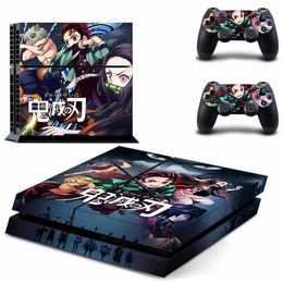 Console Decorations Demon Slayer Kimetsu no Yaiba PS4 Stickers Skin PS 4 Sticker Decals Cover For PlayStation 4 PS4 Console Controller Skins Vinyl Z0413